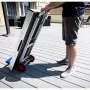 BRÜDER MANNESMANN aliumininis rankinis vežimėlis 90 kg, ištraukiama rankena 720-1090 mm, sulankstomas, sidabrinis/juodas (099-T)