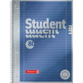 BRUNNEN Premium Student College bloknotas A4 su linijomis ir paraštėmis, 5 vienetų paketas 1067127
