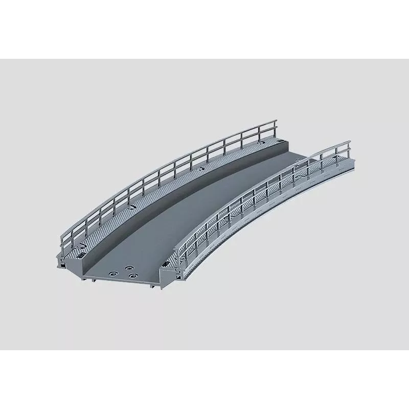 Märklin 074613 lenkta rampos dalis tilto atramai, HO skalė, pilka