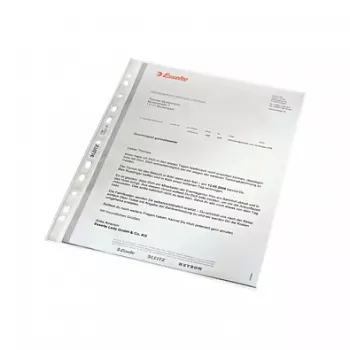 LEITZ 47960000 A4 perforuotas kišenėlės, polipropilenas 0,07 mm, permatomos, 100 vnt. paketas