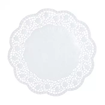 PAPSTAR apvalios servetėlės pyragams, 30 cm, baltos, 100 vnt. (12263)