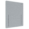 LEITZ Cosy stalinė pertvara 61220085, šviesiai pilka, 60 x 70 cm, PET veltinis