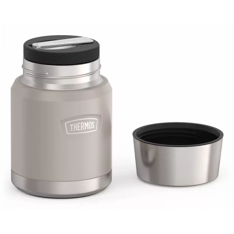 THERMOS ICON Food Jar smėlio spalvos 0,47 L termo maisto indas iš nerūdijančio plieno su sulankstomu šaukštu 4120323047