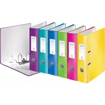 LEITZ WOW 180° svirtinio mechanizmo segtuvas A4, 80 mm, įvairių spalvų (10 vnt. pakuotė) 1005-10-99