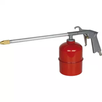 BRÜDER MANNESMANN M 1542 suslėgto oro purškimo pistoletas su 1 l plienine talpa, raudonas