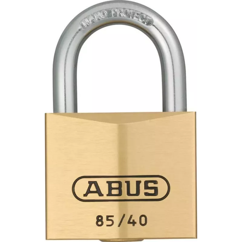 ABUS 85/50 kieto žalvario pakabinama spyna 50 mm su grūdinto plieno lankeliu, 2 raktai 806315