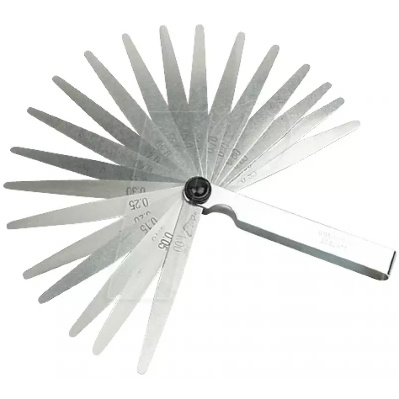 BRÜDER MANNESMANN MAN M247-20 jautrių tarpų matuoklių rinkinys, 20 plokštelių, 0,05–1,0 mm, metrinė sistema