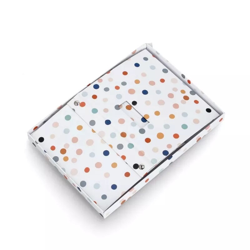 Zeller Dots dėžė daiktams laikyti balta su taškeliais 25 x 35 x 20 cm 14475