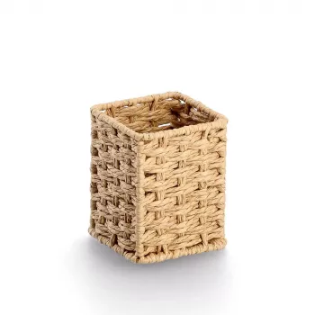 Zeller rašiklių laikiklis Paper Weave Natural 8 x 8 x 10,7 cm (15210)