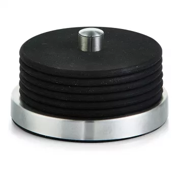Zeller Present stiklo padėkliukų rinkinys iš nerūdijančio plieno / silikono, 6 cm, Ø10 cm, juodas, 7 dalių (27224)