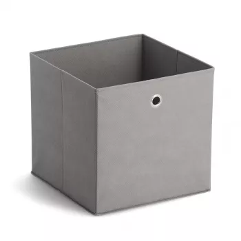 Zeller pilkos spalvos neaustinės medžiagos laikymo dėžė 30x30x30 cm, sulankstoma kubas su metaline kilpa rankena 14110