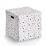 Zeller Dots balta dėžė su polka taškais 33,5 x 33 x 32 cm 14476