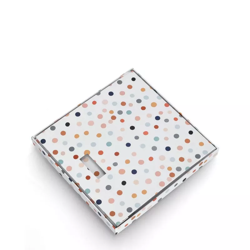 Zeller Dots balta dėžė su polka taškais 33,5 x 33 x 32 cm 14476