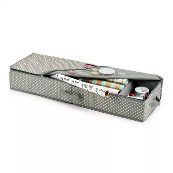 Zeller Dovanų pakavimo medžiagų organizatorius pilkas/baltas 90 x 30 x 12 cm (14665)