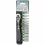 Brüder Mannesmann M29114 14 dalių 1/4 inch reketo galvučių rinkinys, chromo vanadžio plienas, 4–13 mm