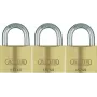 ABUS 82 serijos žalvarinė spynų rinkinys, vienodo rakto, 45 mm korpusas, 3 vnt. 11825 8