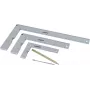 Brüder Mannesmann M81210 5 dalių kampainio rinkinys su braižikliu, grūdintas plienas, metrinė, 100 mm liniuotė, 0-180° kampamatis, 45° įstrižainė, centrinis kampainis, plastikinis dėklas 0418002