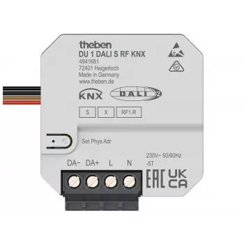 Theben DU 1 DALI S RF KNX UP įleidžiamas KNX RF DALI aktorius, 1 kanalas, Broadcast 4941681