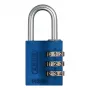 ABUS 466144 45 mm kieto žalvario spyną su raktu ir grūdinto plieno lankeliu, mėlyna