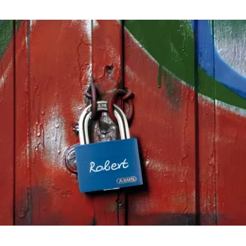 ABUS myLock T65AL/40 mėlynas aliumininis spynarakštis su grūdinto plieno lankeliu 802829