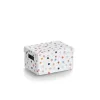 Zeller Dots dėžutė su dangteliu, balta su juodais taškais, 18,0 cm x 25,0 cm, 14474