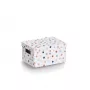 Zeller Dots dėžutė su dangteliu, balta su juodais taškais, 18,0 cm x 25,0 cm, 14474
