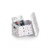 Zeller Dots dėžutė su dangteliu, balta su juodais taškais, 18,0 cm x 25,0 cm, 14474