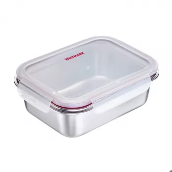 Westmark Rondo nerūdijančio plieno maisto laikymo indas, 1,3 L, sidabrinis 23682270