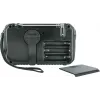 Schwaiger Outdoor Radio FM/AM su rankiniu generatoriumi ir saulės baterija, atsparus purslams ir smūgiams, su žibintuvėliu, geltona/juoda (RADK0001)