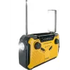 Schwaiger Outdoor Radio FM/AM su rankiniu generatoriumi ir saulės baterija, atsparus purslams ir smūgiams, su žibintuvėliu, geltona/juoda (RADK0001)