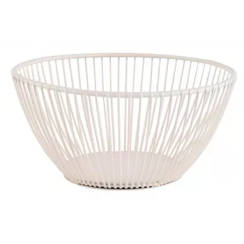APS SVART apvali duonos ir vaisių pintinė, balto metalo, 175 mm 30425