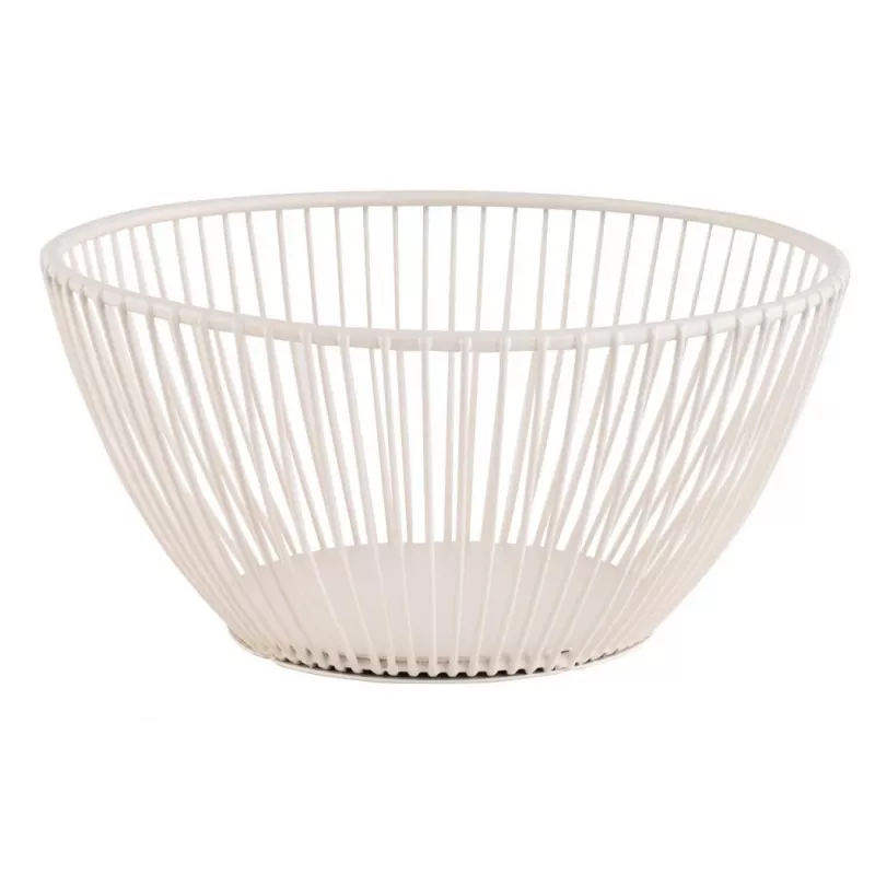 APS SVART apvali duonos ir vaisių pintinė, balto metalo, 175 mm 30425