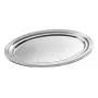 APS CLASSIC Stačiakampė patiekimo lėkštė 460x340mm Sidabrinė, nikeliuota ir chromuota su linijomis