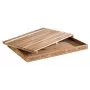APS LETTER duonos pjaustymo lenta 480x340x30 mm akacijos mediena su nuimamu trupinių padėklu