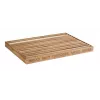 APS LETTER duonos pjaustymo lenta 480x340x30 mm akacijos mediena su nuimamu trupinių padėklu