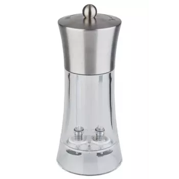 APS 40545 2-in-1 druskos ir pipirų malūnėlis 18,5 cm nerūdijantis plienas akrilas