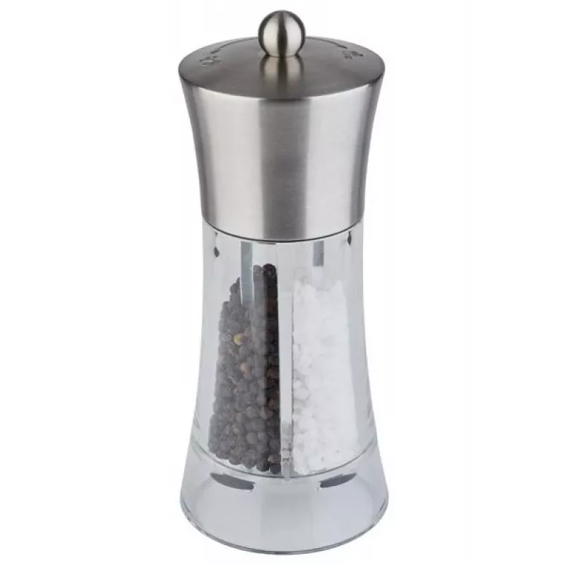 APS 40545 2-in-1 druskos ir pipirų malūnėlis 18,5 cm nerūdijantis plienas akrilas