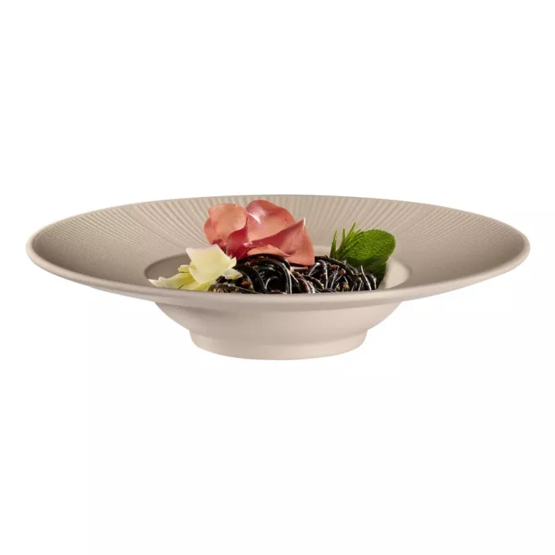 APS NERO makaronų lėkštė, 290 mm, smėlio spalvos melaminas, stackable, tinka plauti indaplovėje, atspari karščiui (1 vnt.) 85406