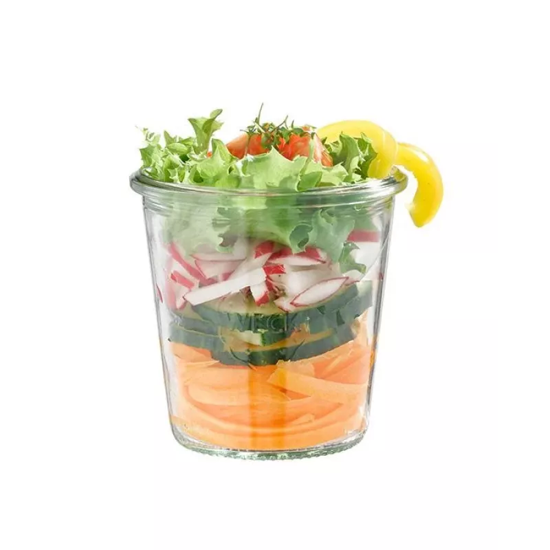 APS Weck stiklainis su dangteliu, smailėjančios formos, 290 ml, 6 dalių rinkinys, skersmuo 90 mm, aukštis 90 mm (82352)