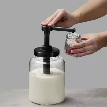 APS DISPENSA 1,7 l stiklinė dozavimo talpa, permatoma/juoda 93290