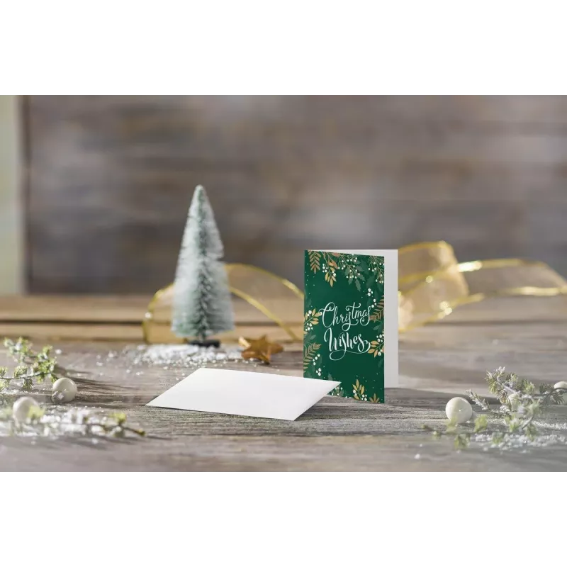 SIGEL DS092 Kalėdiniai atvirukai “Christmas Wishes” DIN A6, 25 atvirukai su vokais, 250 gsm, matiniai
