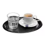 APS KAFFEEHAUS ovalus melamino padėklas, juodas, su užriestu kraštu, 260 x 200 x 15 mm, 84251