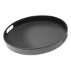 APS Bistro apvalus padėklas, juodas, 35,5 cm, melaminas, sukraunamas, tinka plauti indaplovėje (84045)