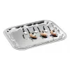 APS Partyplatte stačiakampė 410 x 310 mm sidabrinė metalinė, nikeliuota ir blizgiai chromuota, vidiniai paviršiai - 1 vnt. (392)