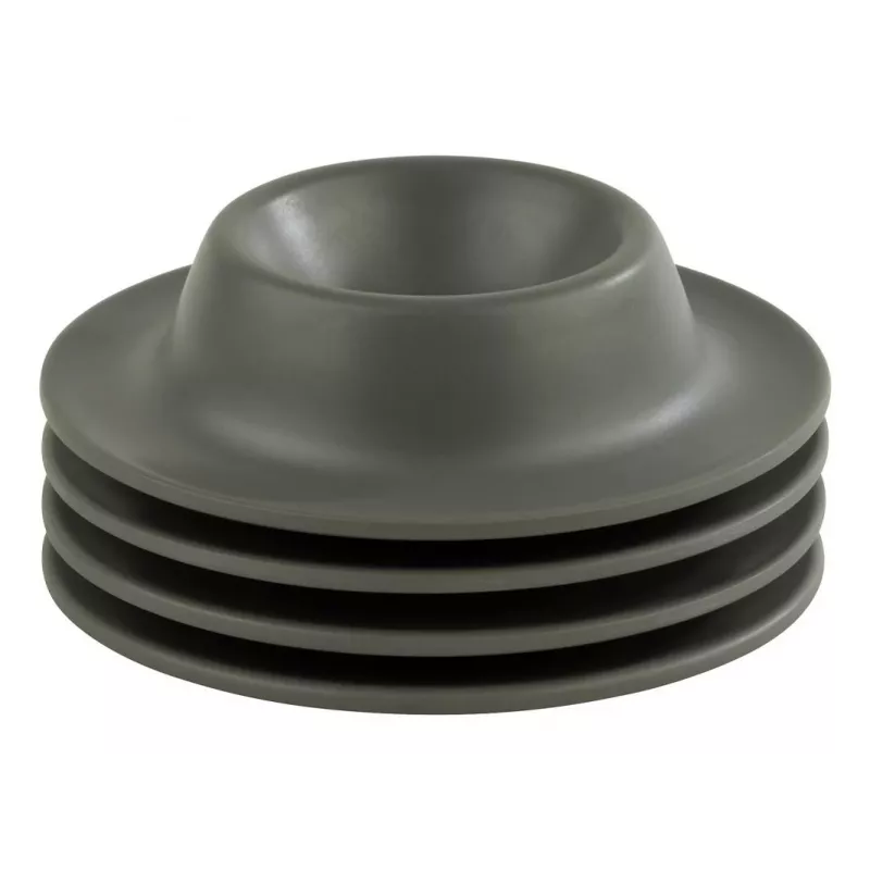 APS EGGY kiaušinių taurelių rinkinys, 4 vnt., melaminas, pilkas, 85 mm skersmens, tinka plauti indaplovėje 85296