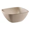 APS NERO kvadratinė padėklo lėkštė 250 x 250 mm smėlio spalvos melaminas, sukraunama, atspari karščiui, tinkama plauti indaplovėje 85417