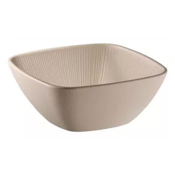 APS NERO kvadratinė melamino patiekimo lėkštė 195 x 195 mm, smėlio spalvos 85416
