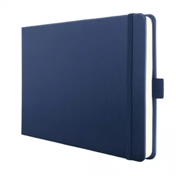SIGEL Conceptum® bloknotas A5 gulsčio formato, tuščiais lapais, tamsiai mėlynu kietu viršeliu, 132 puslapiai (CO203)