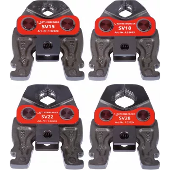 Rothenberger Compact presavimo nasrų rinkinys SV 15-18-22-28 mm, 4 dalių 1000002800
