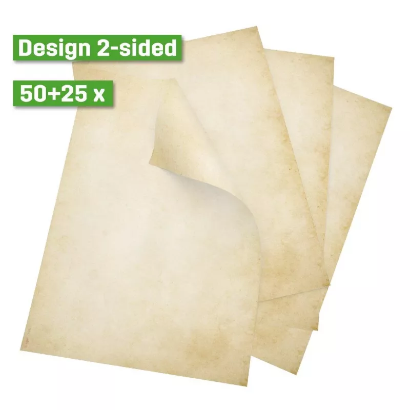 SIGEL DP983 Vintage dizaino popieriaus rinkinys DIN A4 90 g/m² smėlio spalvos 75 lapai
